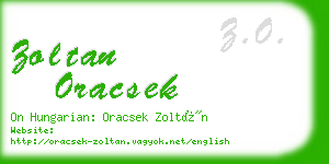 zoltan oracsek business card